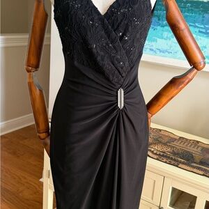 Ralph Lauren Elegant Black Lace Prom Dress